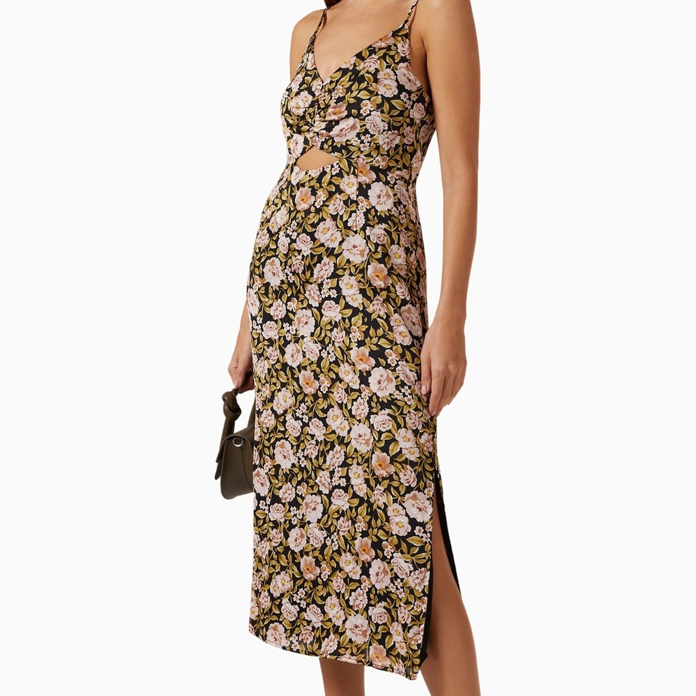 MINKPINK Eliza Floral Print Midi Dress